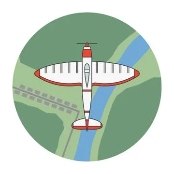 Aircraft theme icons Stock Illustration