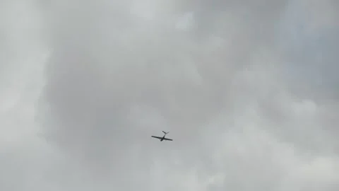 Aircraft V-tail control surfaces Stock Footage 294856654