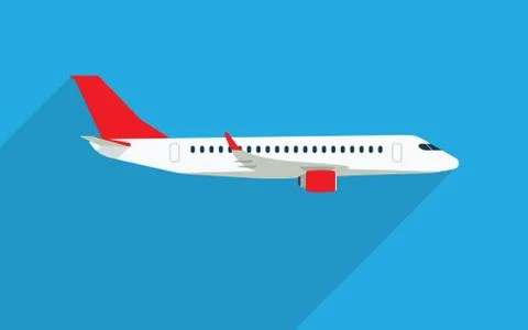 Aircraft vector flat illustrations Stock Illustration