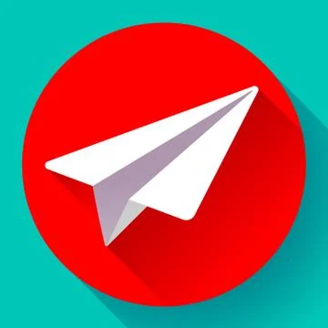 Aircraft vector logo icon Flat 2.0 design style Stock Illustration