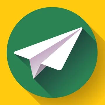 Aircraft vector logo icon Flat 2.0 design style Stock Illustration