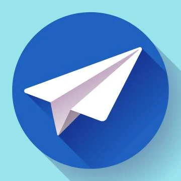 Aircraft vector logo icon Flat 2.0 design style Stock Illustration
