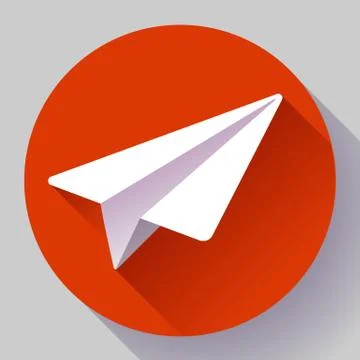 Aircraft vector logo icon Flat 2.0 design style Stock Illustration