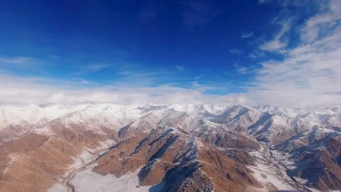 Aircraft view of the ladakh range Stockbeeldmateriaal 136401662
