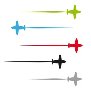 Aircraft on white background Stock Illustration