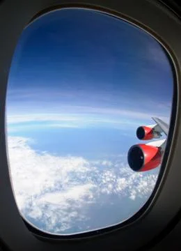 Aircraft window Stock Photos
