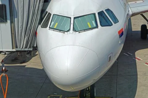 Aircraft windshield sunscreen Foto stock