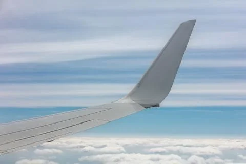 An aircraft's wing Stock Photos