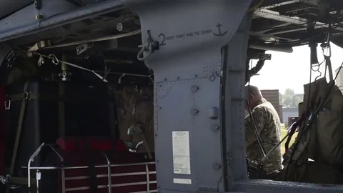 Aircrew loading HH-60 for training mission on Exercise Pacific Thunder 18-1 Видео 81946699