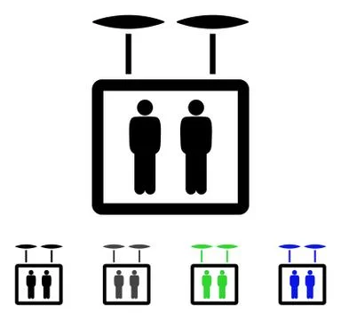 Airdrone Elevator Flat Icon Ilustración de archivo