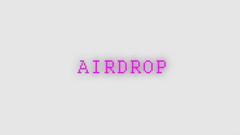 Airdrop crypto typography,Airdrop text Animation,cryptocurrency airdrop text . Stock Footage 283336644