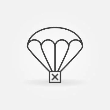 Airdrop vector thin line concept icon 스톡 일러스트