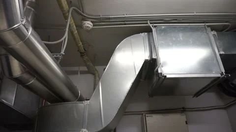 Airduct of an HVAC system in office building Vídeos de archivo 59081796