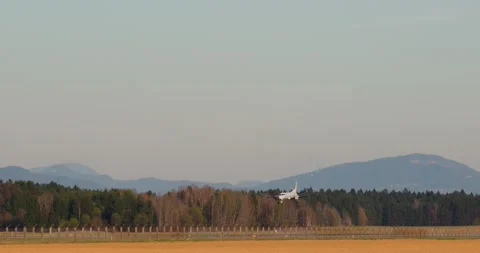 Airest passenger airplane touchdown Stock Footage 226179664