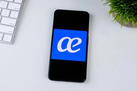 AirEuropa app logo on a smartphone screen Stock Photos