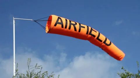 Airfield Windsock Video stock 37042951