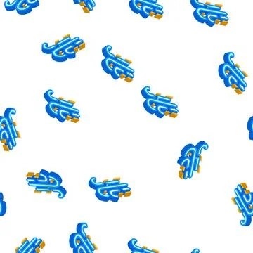 Airflow air clean isometric icon seamless pattern Illustrazione stock
