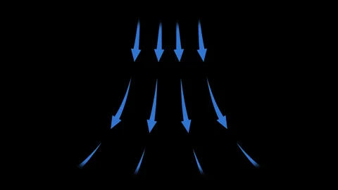Airflow Arrow Wind Output Effect Stock Footage 275352088