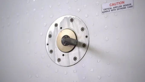 Airflow sensor, instrument for measuring the flow of air on a passenger aircraft Stock-Footage 102617421