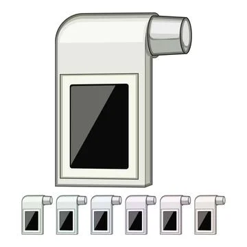 Airflow spirometer cartoon vector graphic Stock Illustration