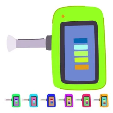 Airflow spirometer vector cartoon graphic Stock Illustration