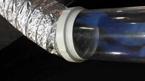 Airflow in ventilation tube Vídeo Stock 61143363