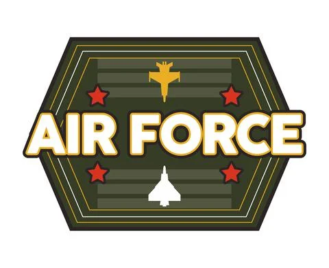 Airforce emblem with airplanes イラスト素材