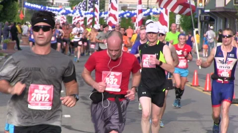 Airforce marathon at Wright Patterson AFB Video stock 54915036