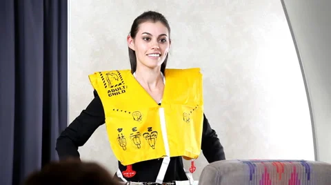 Airline Attendant Stock Footage 43355343
