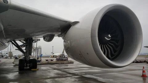 Airline, cargo offloading operation Stock Photos