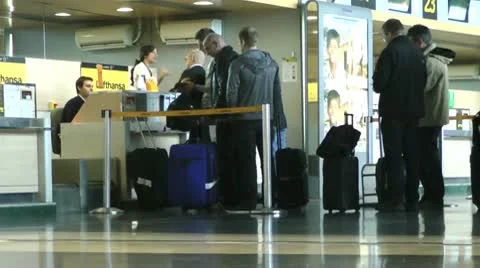 Airline Check-in Counter Stock-Footage 8991360