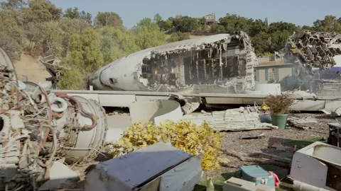 Airline crash scene Stock Footage 197012006