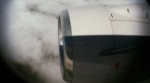 Airline-engine-clouds Stock Footage 1008073