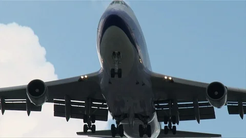 Airline Flyover Closeup Stock Footage 93282460