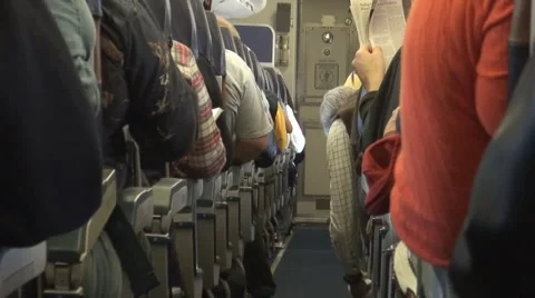 Airline passangers Stock Footage 1118982