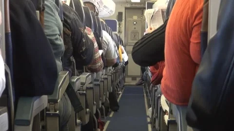 Airline passangers Stock Footage 1119136