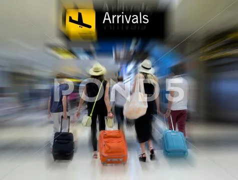 Airline passengers Stock Photos