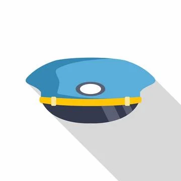 Airline pilot captain uniform hat vector icon 스톡 일러스트