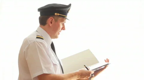 Airline pilot IV Stock Footage 680897