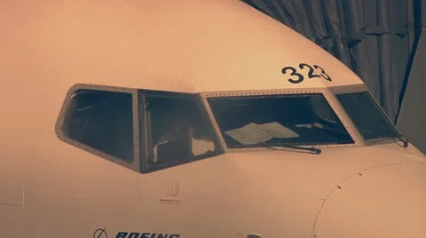 Airline Pilot Performing Preflight Operations Stock Footage 10746743