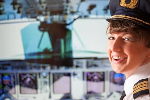 Airline pilot Stock Photos