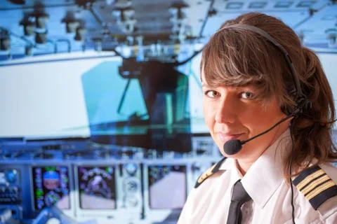 Airline pilot Stock Photos
