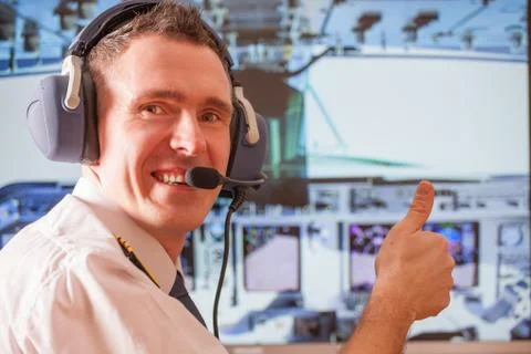 Airline pilot Stock Photos