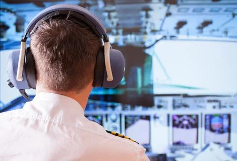 Airline pilot Stock Photos