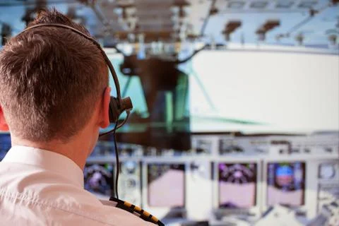 Airline pilot Stock Photos