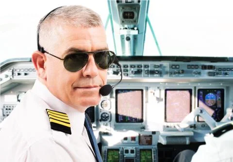 Airline pilot Stock Photos