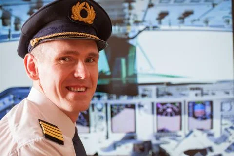 Airline pilot Stock Photos
