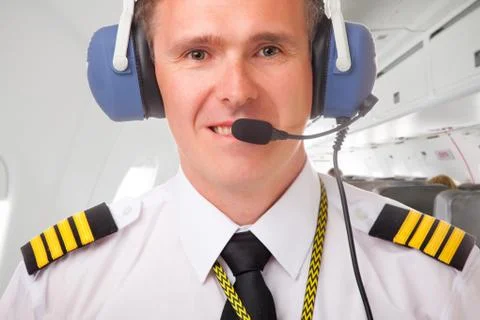 Airline pilot Stock Photos