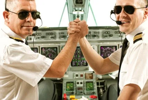 Airline pilots Stock Photos
