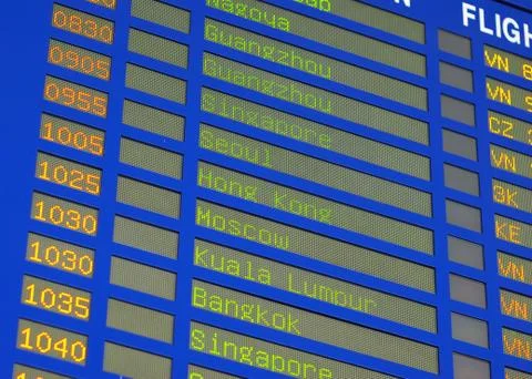 Airline schedule Stock Photos